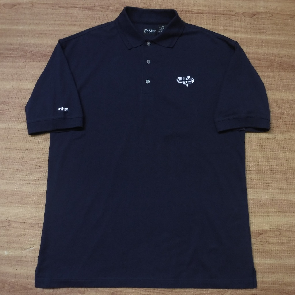 Ping Navy Blue Short Sleeve Collared Golf Shirt